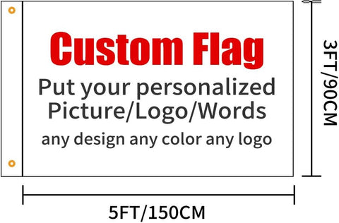 Premium Custom Flags-2x3,4x6FT,Single/Double-Sided（Flagpole Not Included）