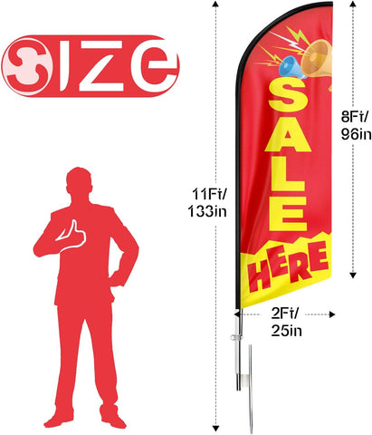 Sale Sign-11ft Sale Business Flag Kit For Sale