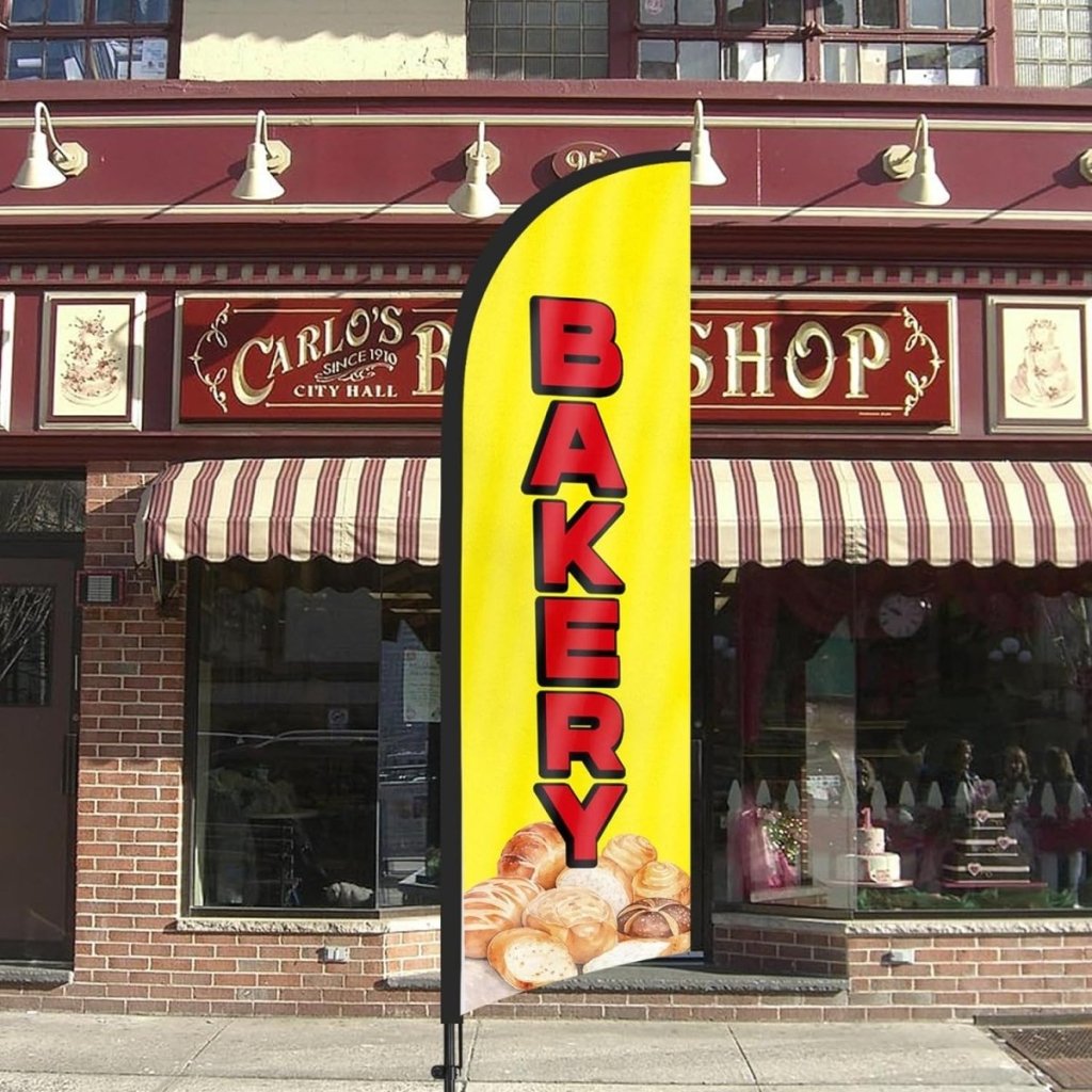 Bakery Sign - 8ft Bakery Feather Flag Kit with Pole and Stake - FSFlag