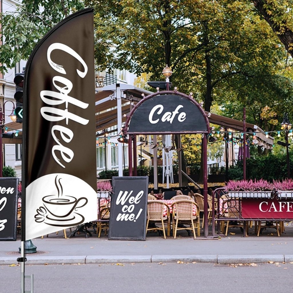 Coffee Flag - Coffee Feather Flag Set for Coffee Business - FSFlag