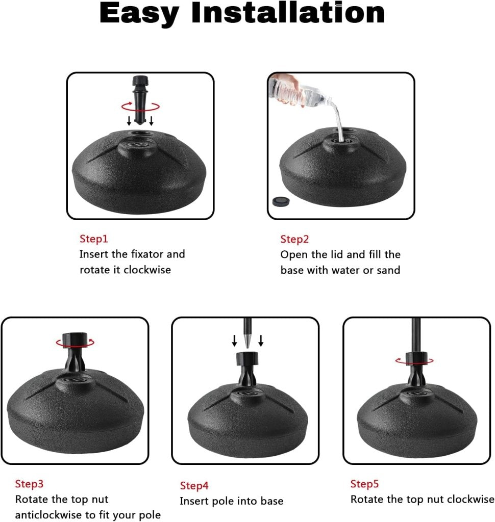 Feather Swooper Flag Base Stand, Flag Pole Floor Holder Stand