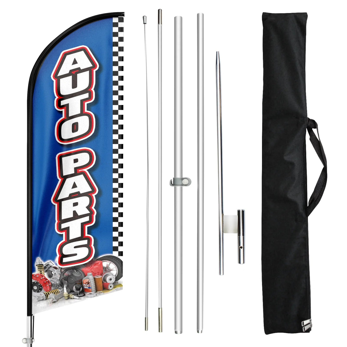 FSFLAG Auto Parts Swooper Flag Feather Flag Pole Kit - FSFlag