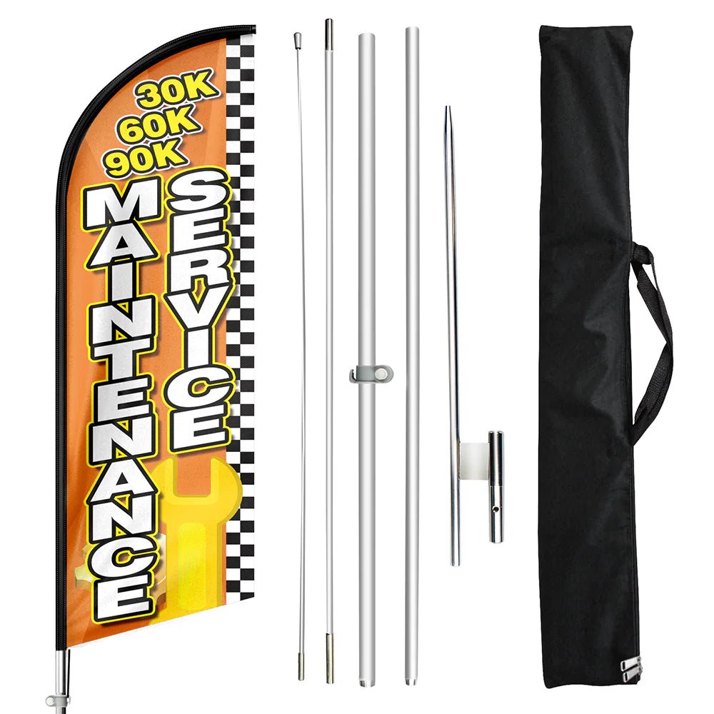 FSFLAG Maintenance Service Swooper Flag Feather Flag Pole Kit - FSFlag