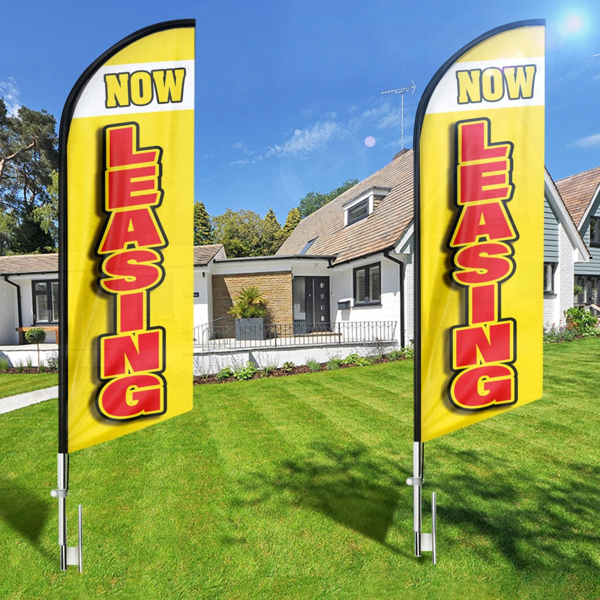 FSFLAG Now leasing signs Swooper Feather Flag Pole Kit for lease sign - FSFlag