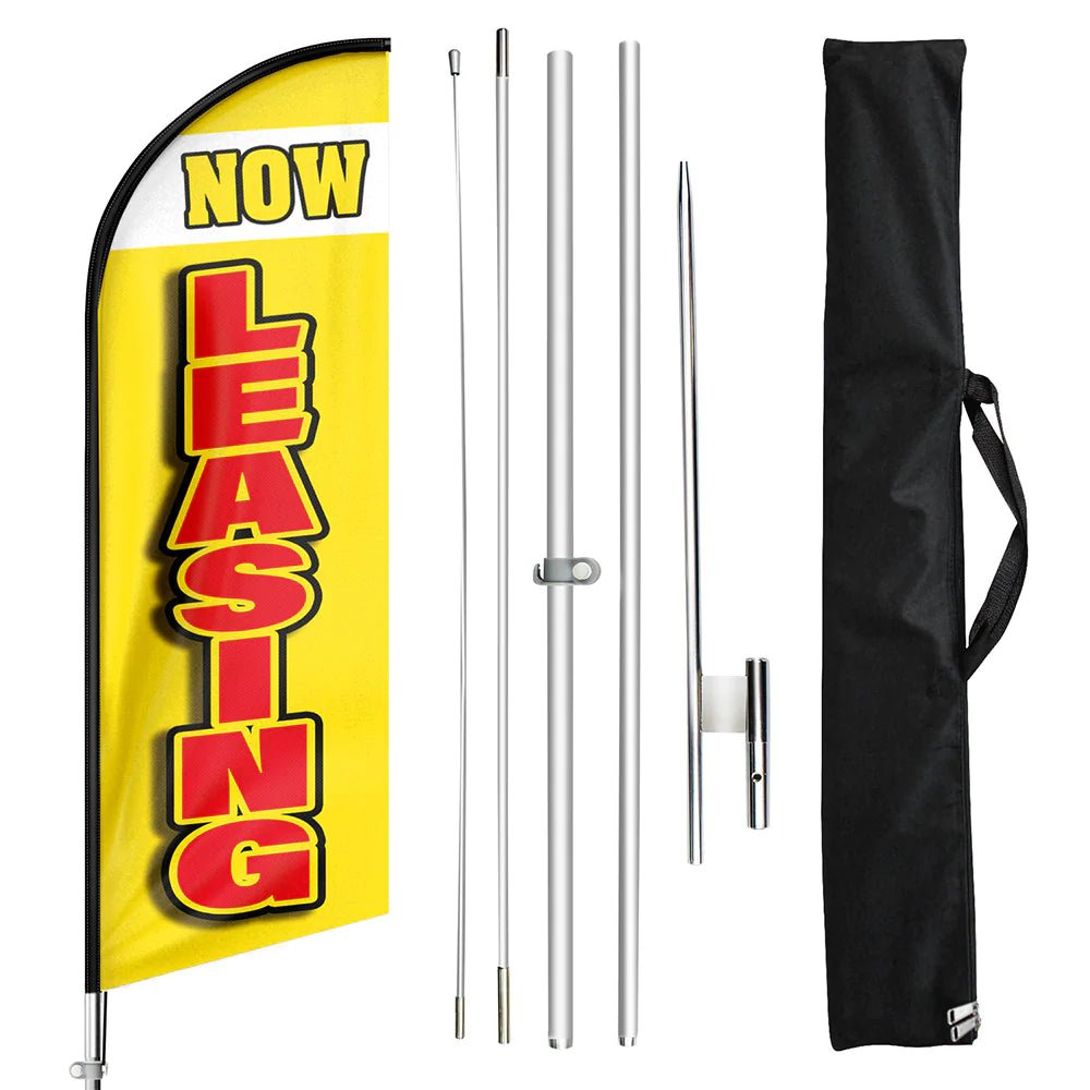 FSFLAG Now leasing signs Swooper Feather Flag Pole Kit for lease sign - FSFlag