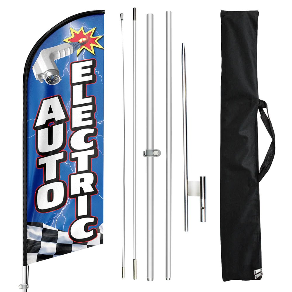 FSFLAG Auto Electric Swooper Flag Feather Flag Pole Kit - FSFlag