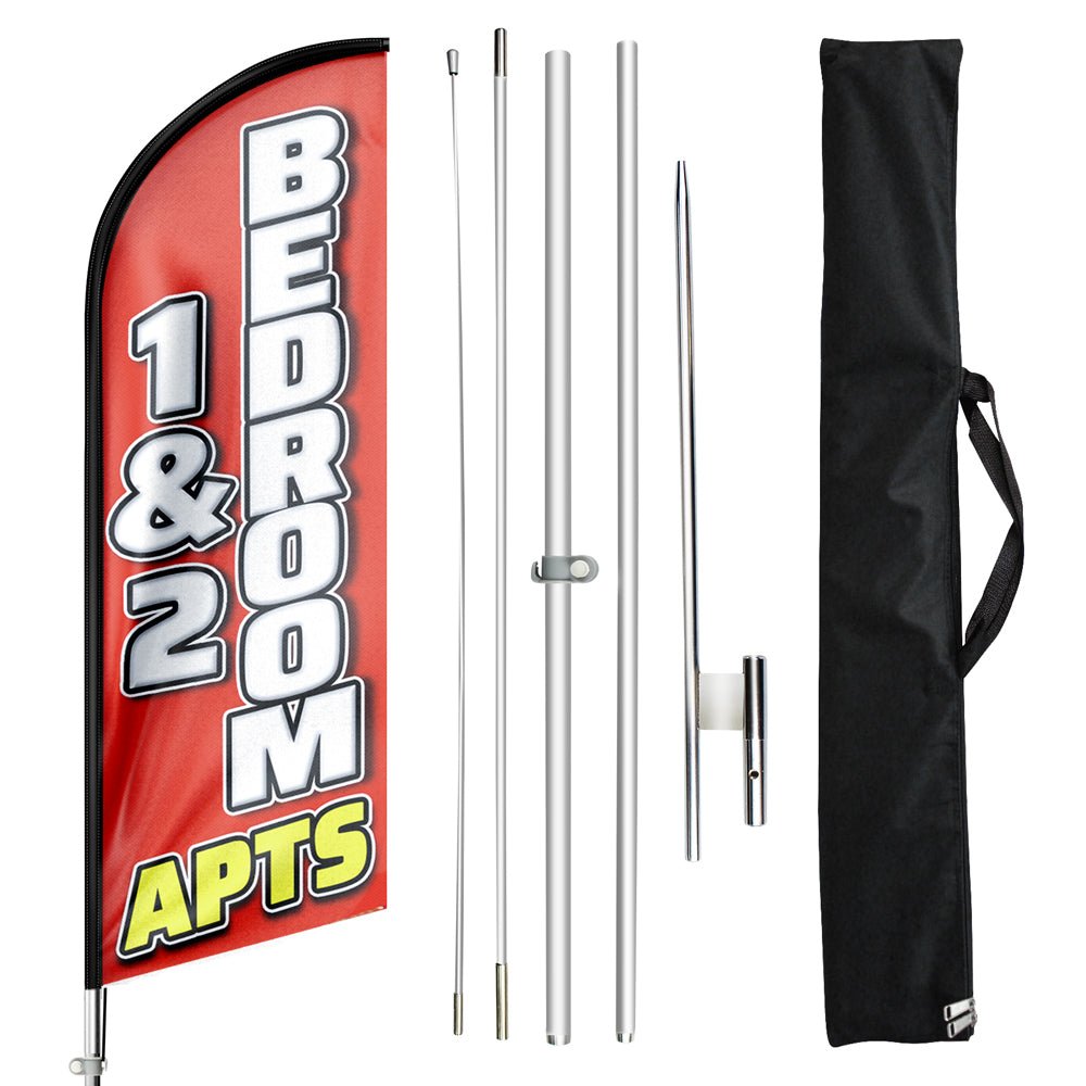 FSFLAG Swooper Flag Feather Flag Pole Kit For Bedroom Apartment For Rent Sign - FSFlag