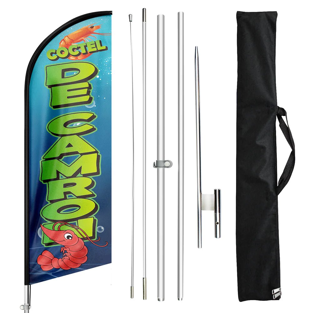 FSFLAG Coctel De Camaron Swooper Flag Feather Flag Pole Kit - FSFlag