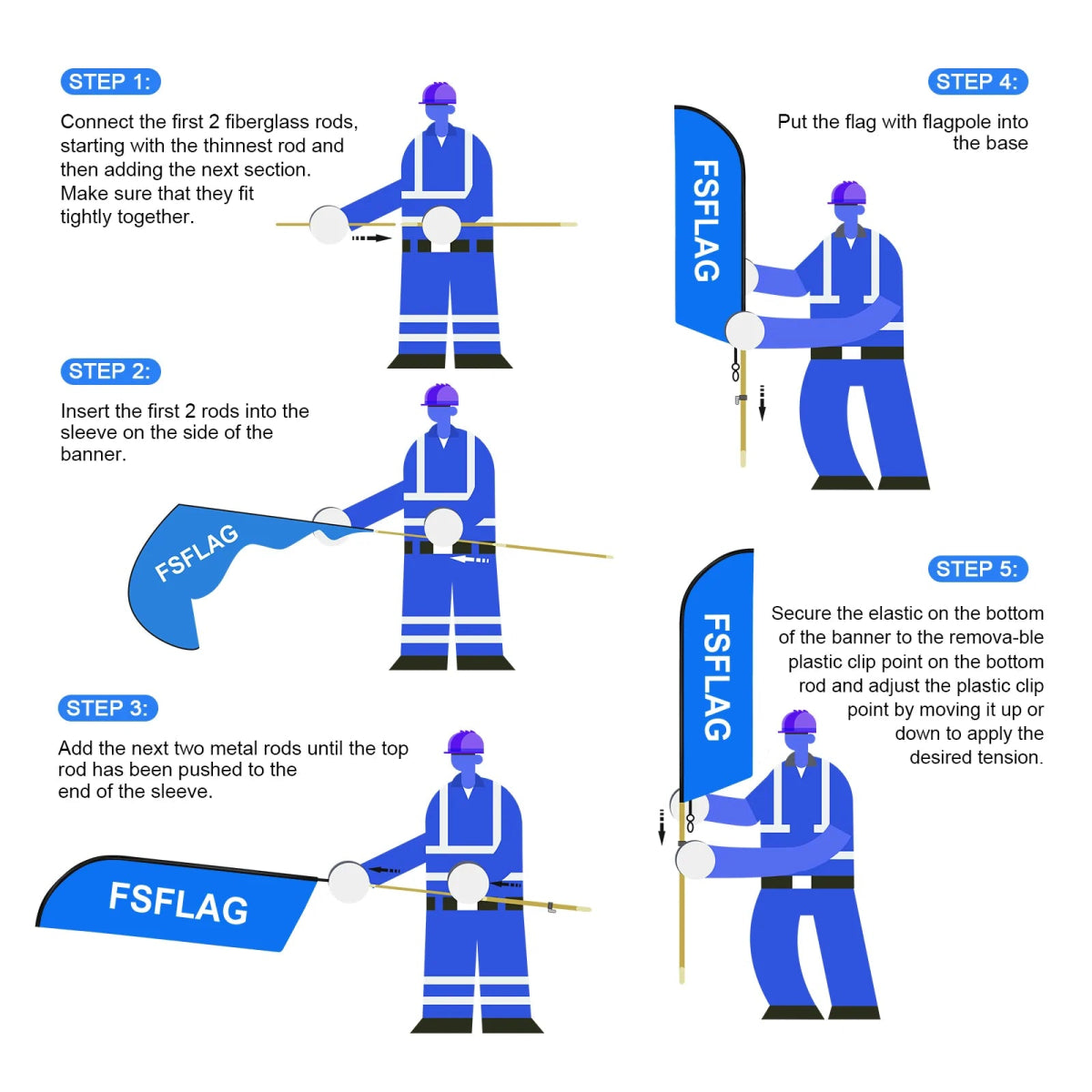 FSFLAG Auto Parts Swooper Flag Feather Flag Pole Kit - FSFlag