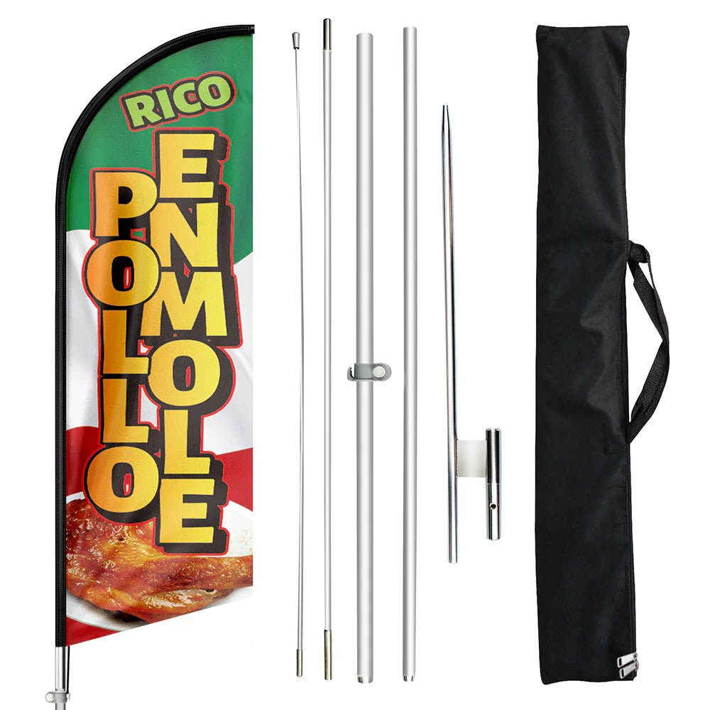 FSFLAG Rico Pollo Enmole Swooper Flag Feather Flag Pole Kit - FSFlag