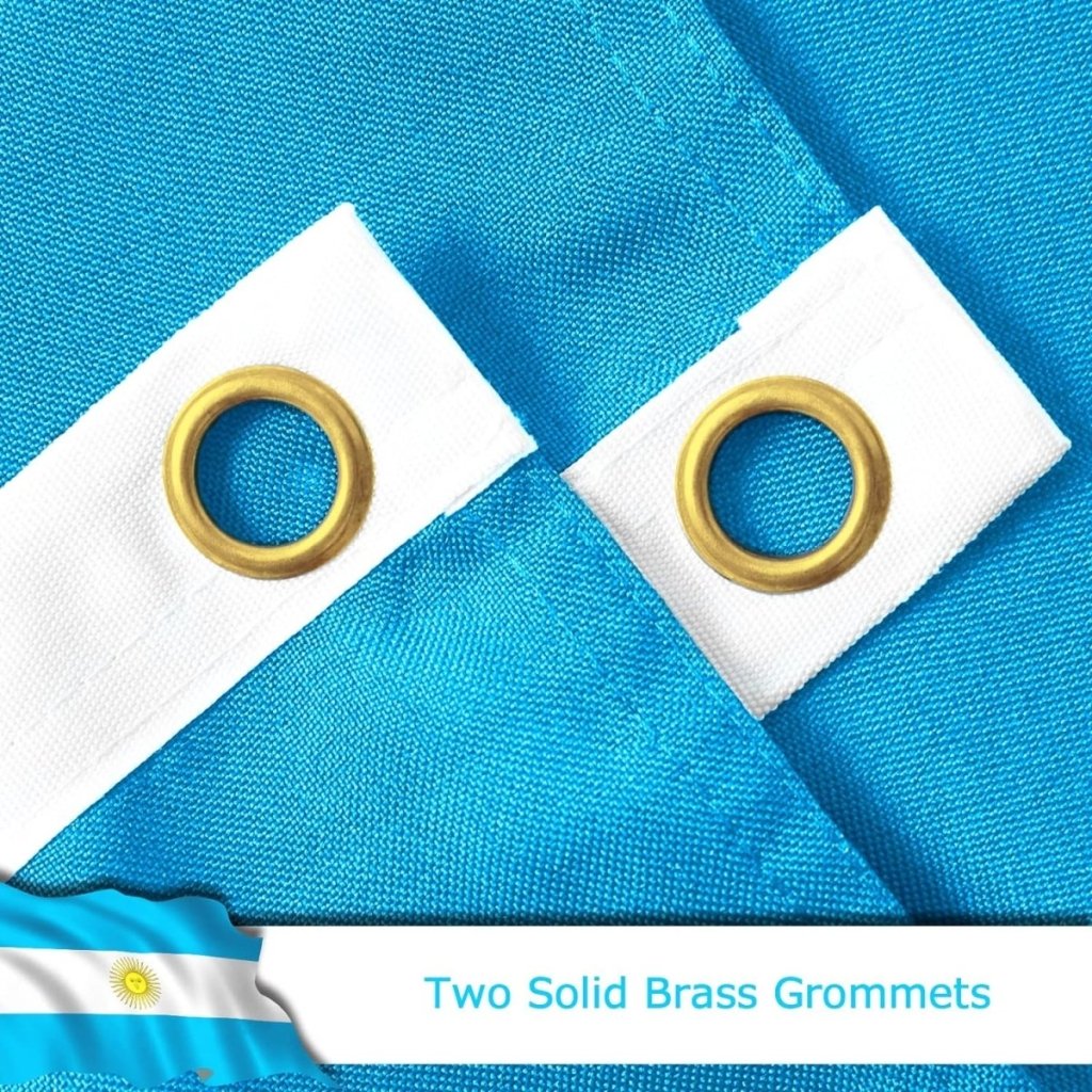 FSFLAG Argentina Flag 3 X 5 Ft 400D With Polyester and Two Brass Grommets - FSFlag