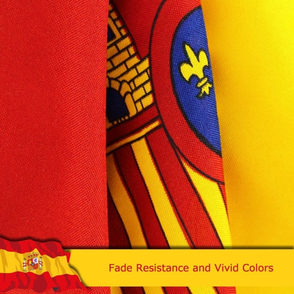 FSFLAG Spain Flag 3 X 5 Ft 400D Polyester and Two Brass Grommets - FSFlag