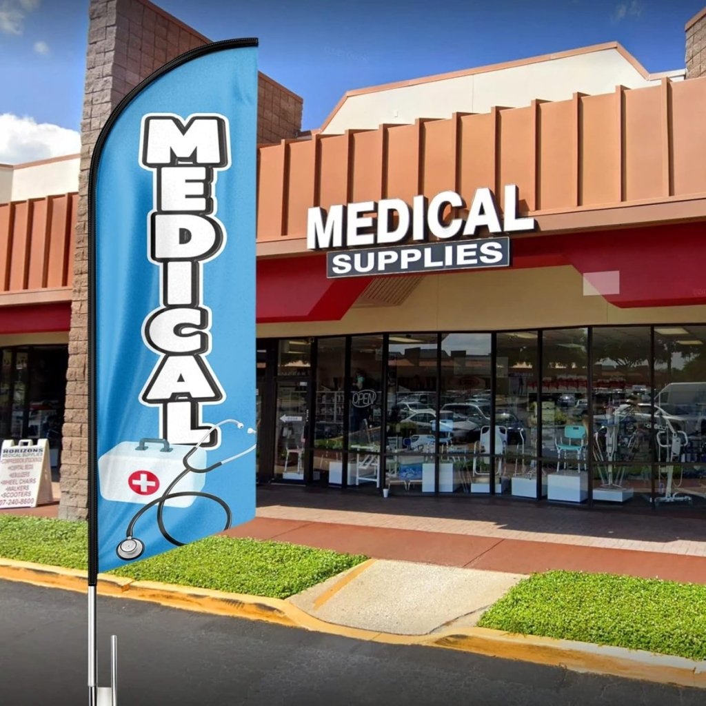 Medical Sign - 8ft Medical Feather Flag for Medical Business（Flagpole Not Included） - FSFlag