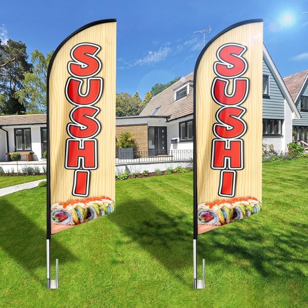 Sushi Sign - 8ft Sushi Feather Flag!（Flagpole Not Included） - FSFlag