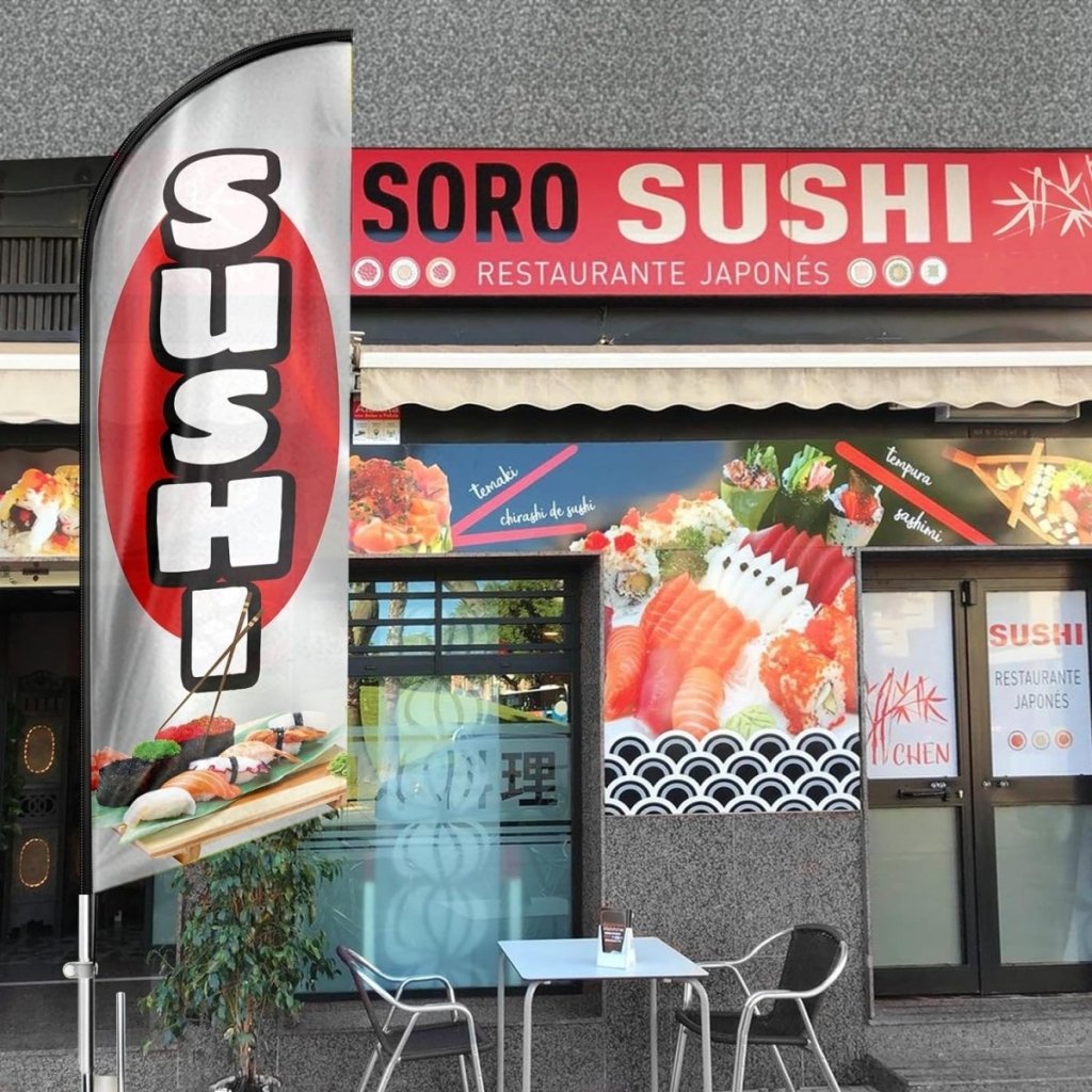 Sushi Sign - 8ft Sushi Feather Flag!（Flagpole Not Included） - FSFlag