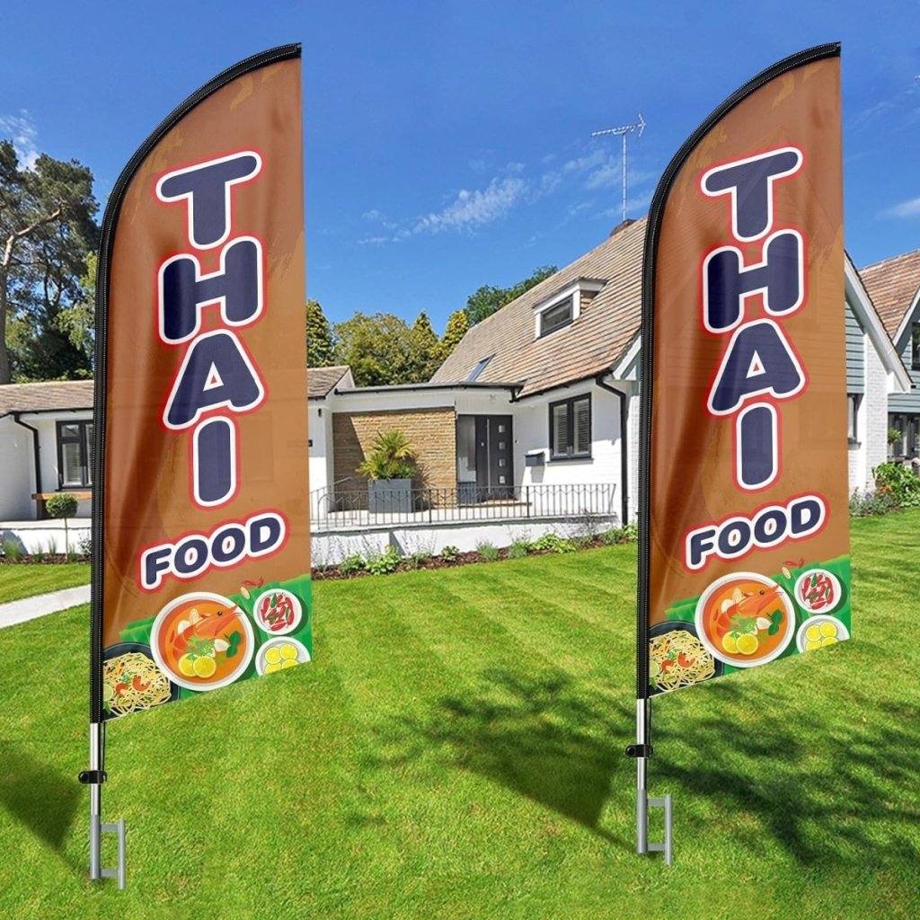 Thai Food Flag - 8ft Thai Food Feather Flag!（Flagpole Not Included） - FSFlag