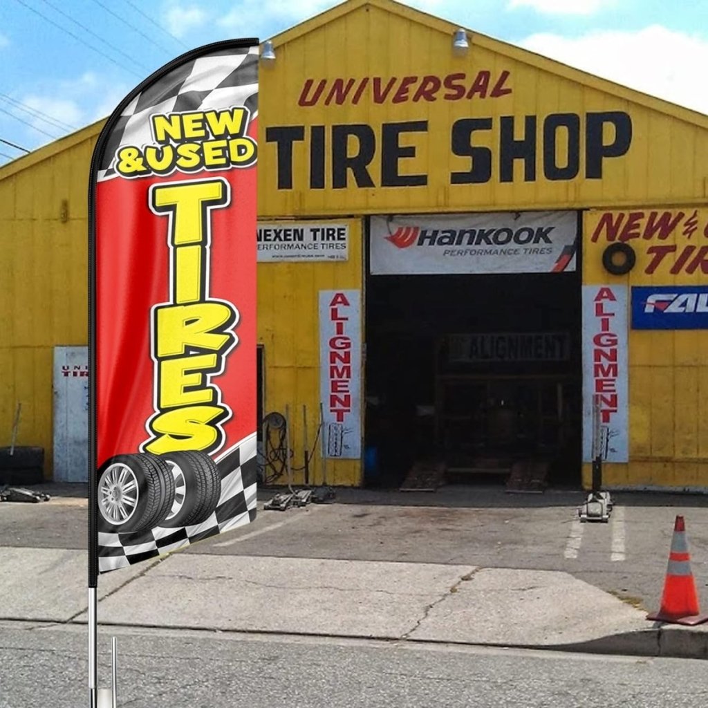 Tire Signs For Sale - New and Used Tires Feather Flag (Flagpole Not Included） - FSFlag