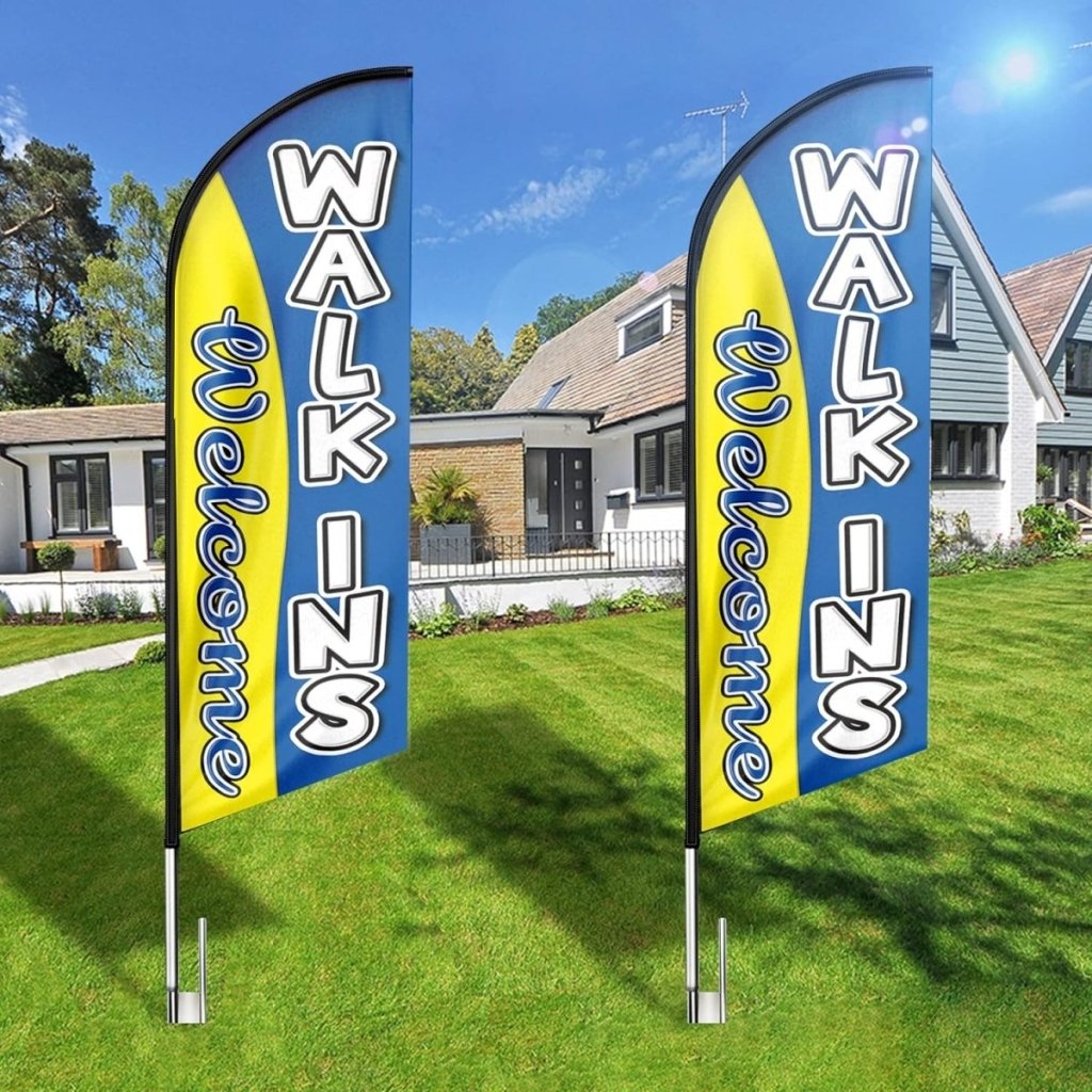 Walk Ins Welcome Sign - Walk - Ins Welcome Feather Flag（Flagpole Not Included） - FSFlag