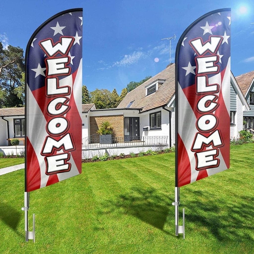 Welcome Flag - 11ft Welcome Feather Flag Kit - FSFlag