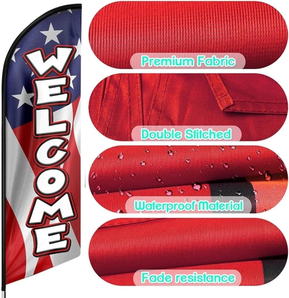 Welcome Flag - 11ft Welcome Feather Flag Kit - FSFlag