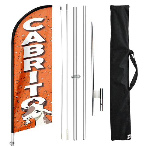 FSFLAG Cabrito Swooper Flag Feather Flag Pole Kit